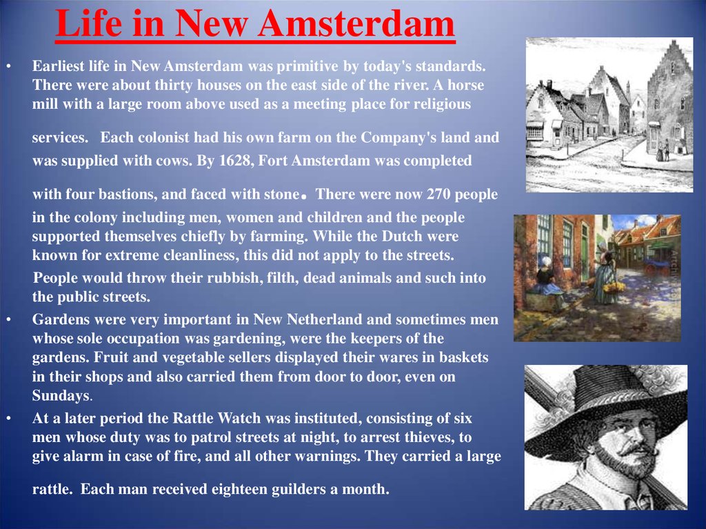 Life in New Amsterdam