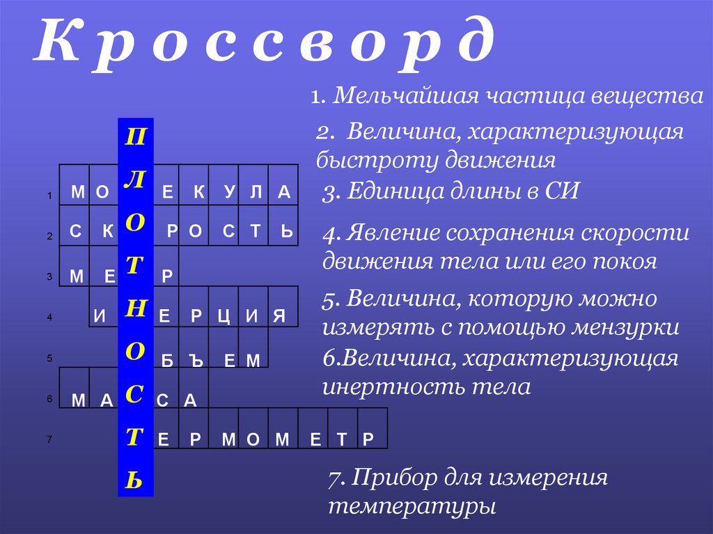 Мельчайшие частицы вещества сохраняющие. Мельчайшая частица вещества. Мельчайшая частица. Частица 7 букв сканворд.