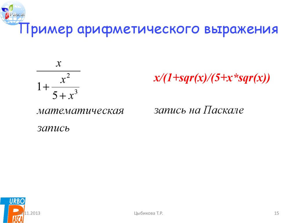 Вычислить арифметическое выражение