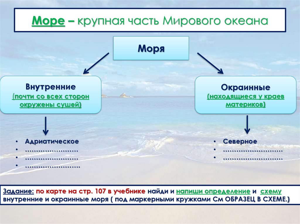 Какие моря являются теплыми