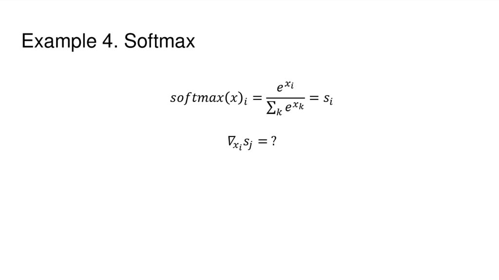 Example 4. Softmax