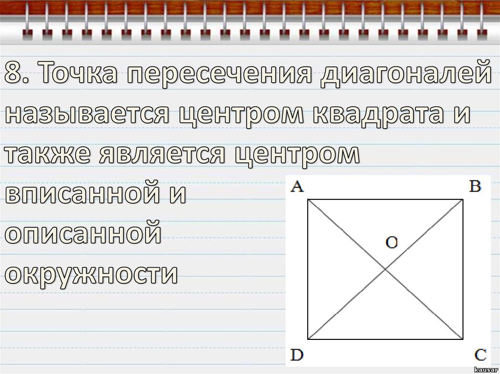 Основные свойства квадрата