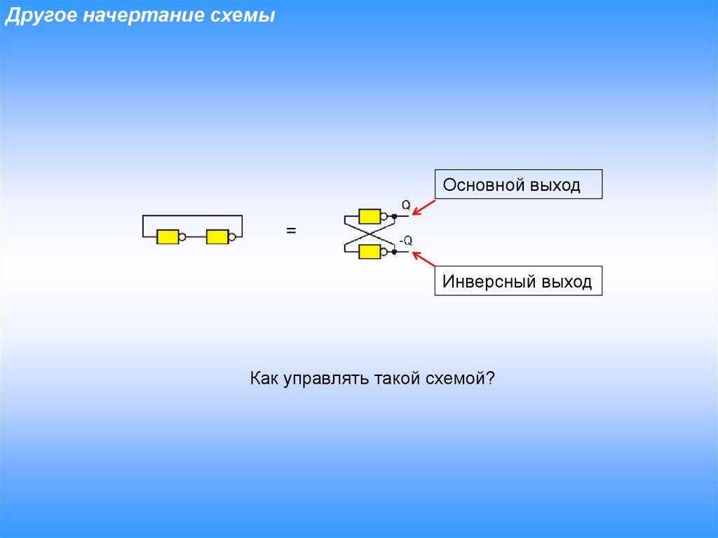 Выйди основной. Последовательная логика. Прямой и инверсный выходы. Основной выход. Последовательным и логичным.