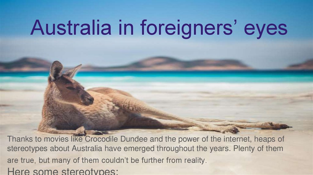 I mængde Dominerende Dræbte Australia in foreigners' eyes - презентация онлайн