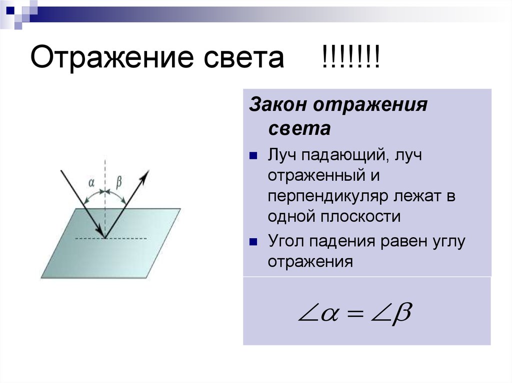 Угловой отражатель геометрия 7 класс презентация