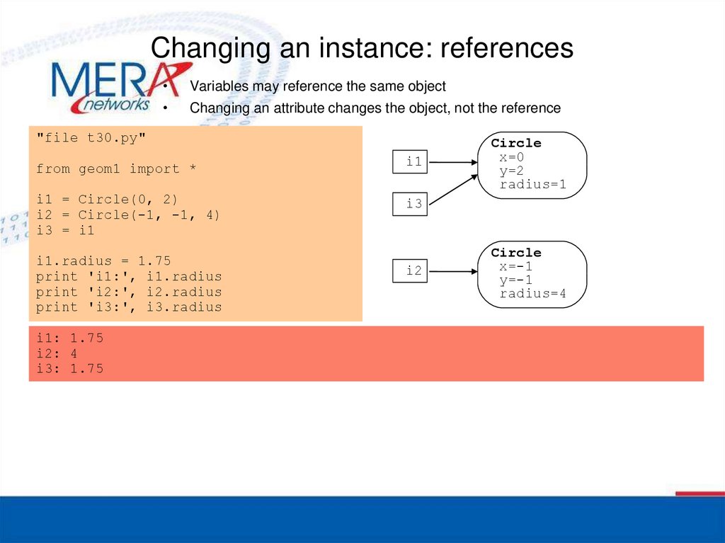 Changing an instance: references