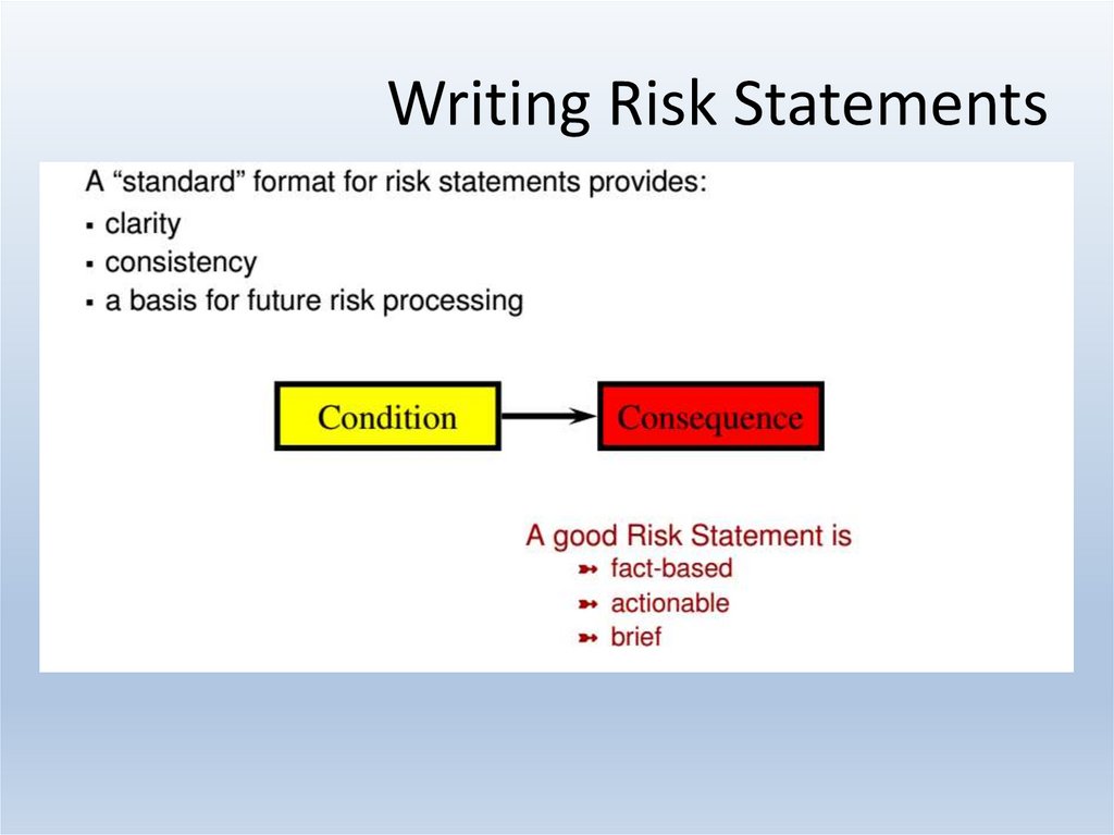 Writing Risk Statements