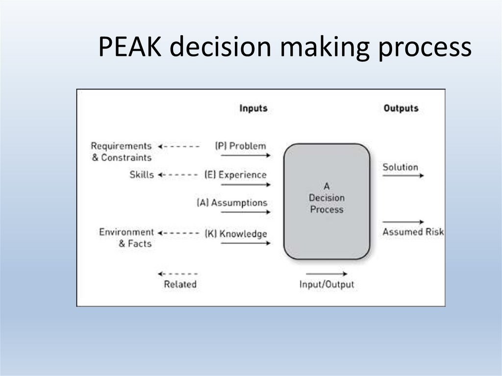 PEAK decision making process