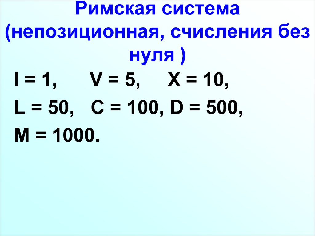 Римская система счисления картинки