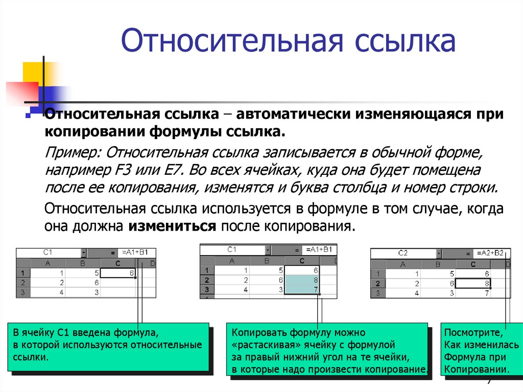 Имя ячейки электронной таблицы. Относительная ссылка. Относительная ссылка при копировании. Пример относительной ссылки. Относительная ссылка как записывается.