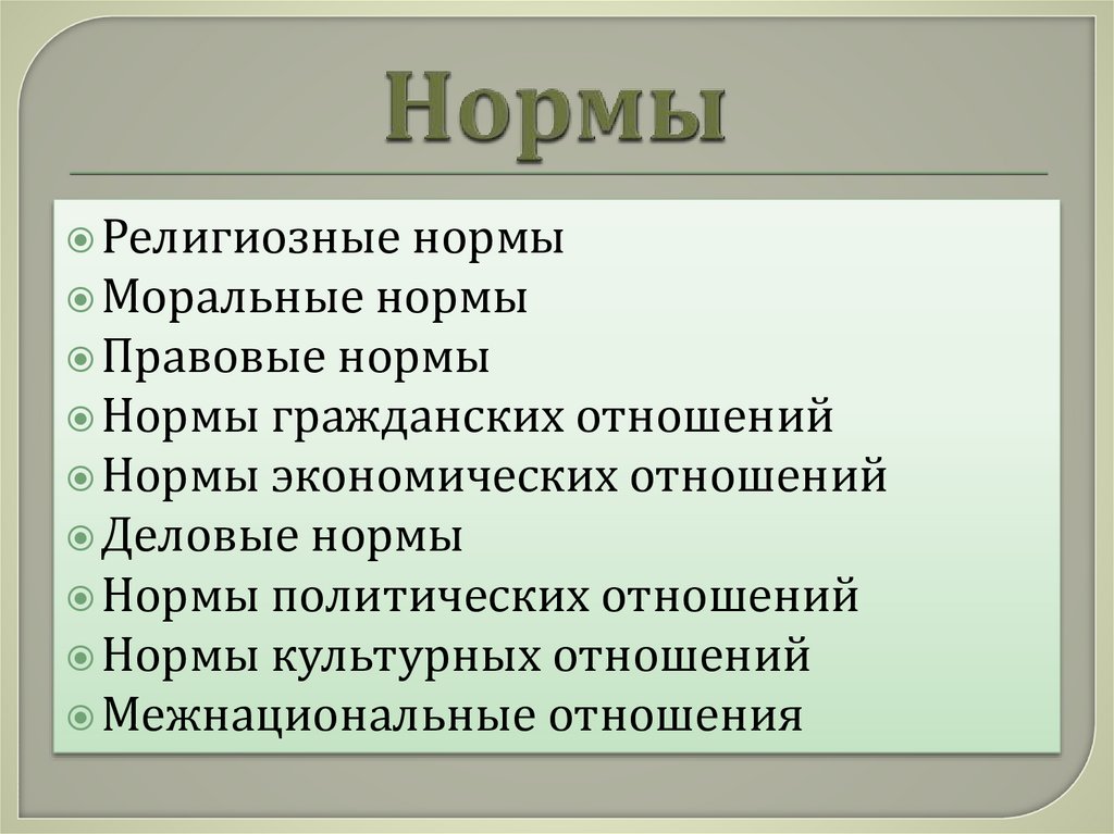 Проект социальные нормы