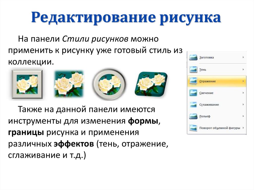 Редактирование рисунка это