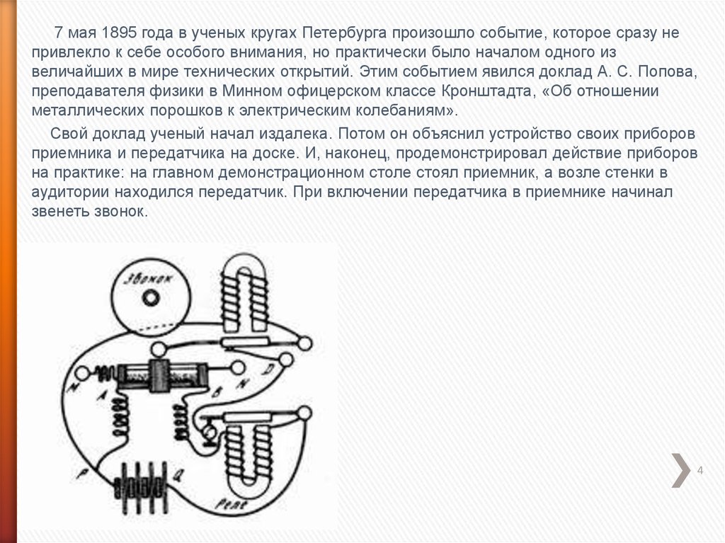 Реферат: Устройство и принцип работы радиоприёмника Попова