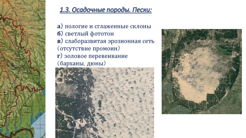 1.3. Осадочные породы. Пески: