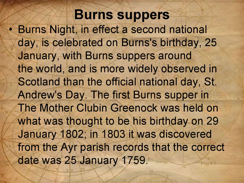Burns suppers