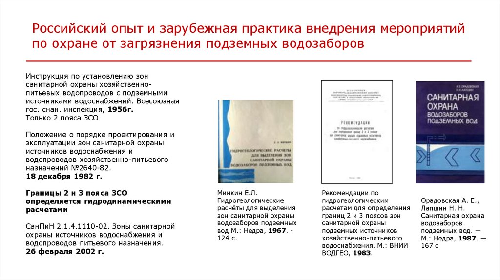 Зона санитарной охраны водопровода питьевого назначения