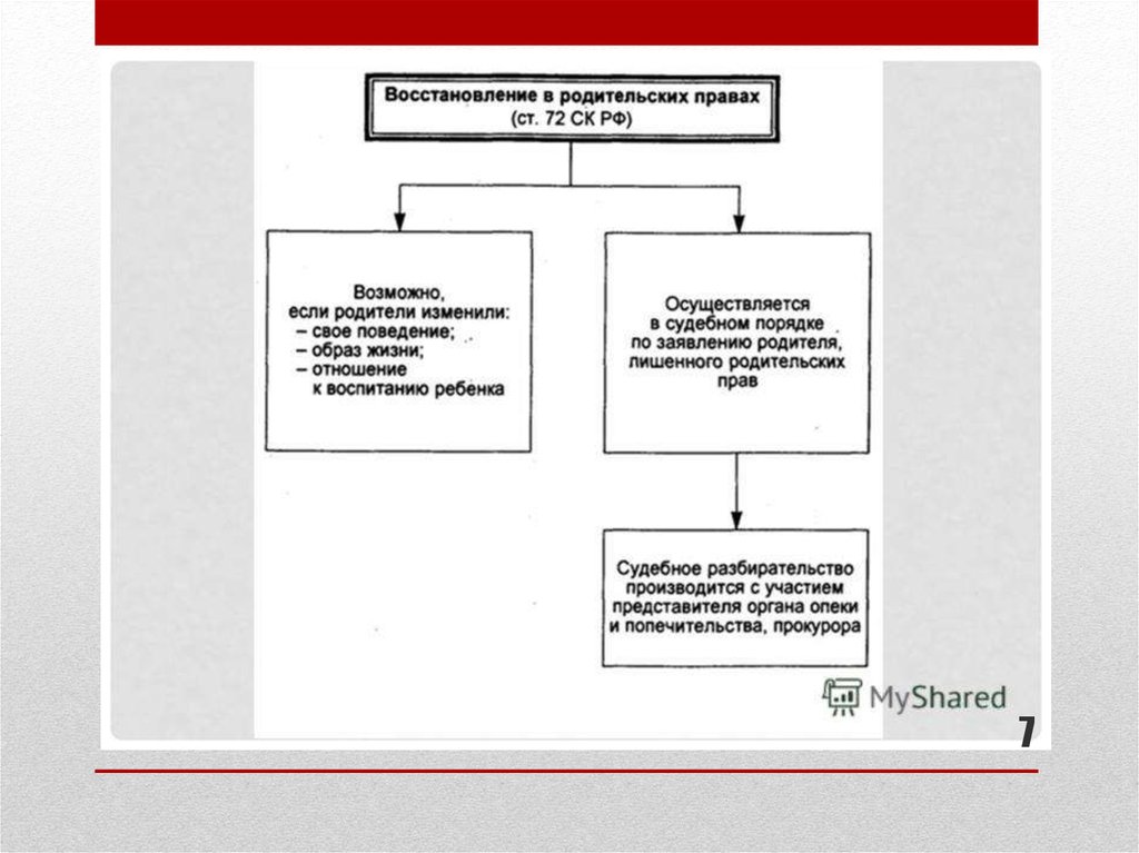 Лишение родительских прав схема