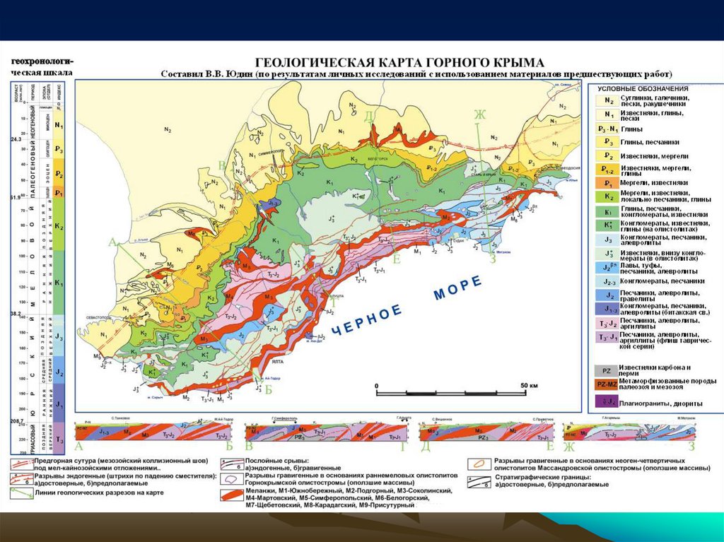 Геологическая карта крыма подробная