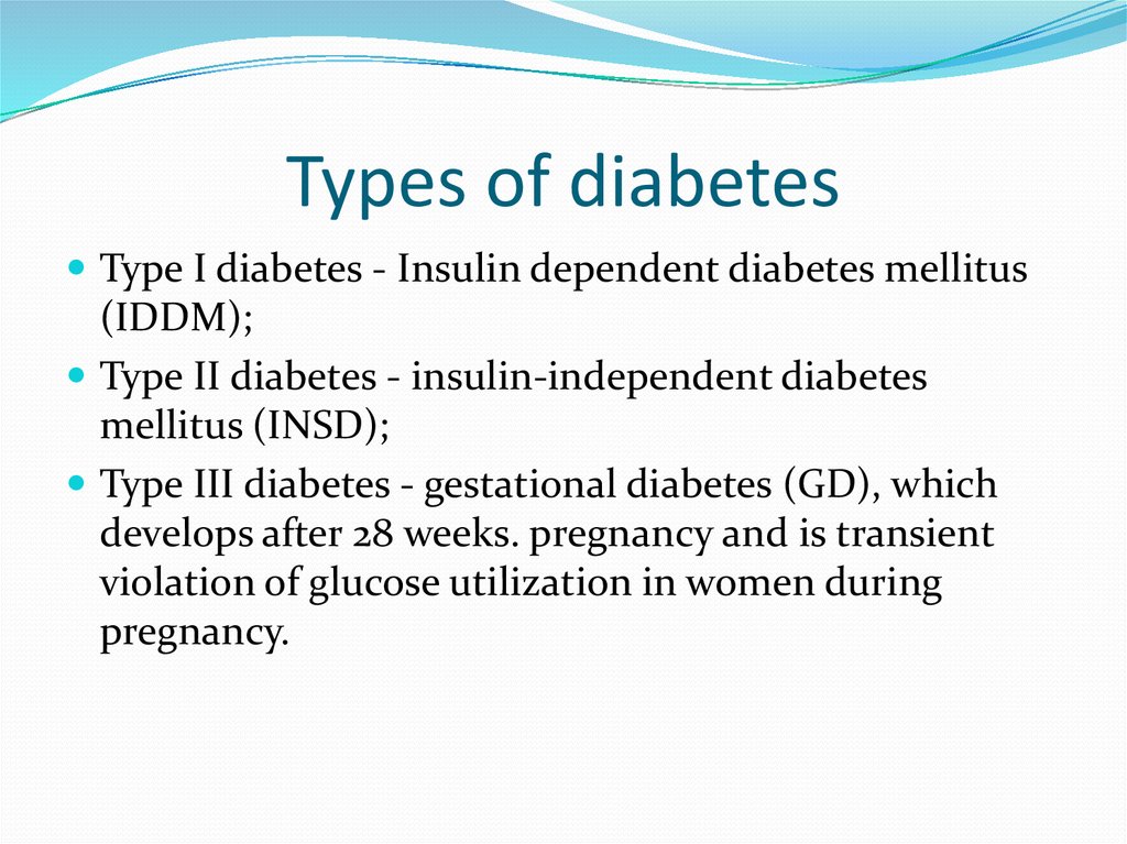 Types of diabetes