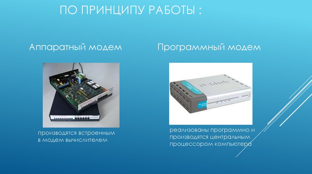 Что делает модем. Аппаратные модемы. Программные и Аппаратные модемы. Внешний аппаратный модем. Принцип работы модема.