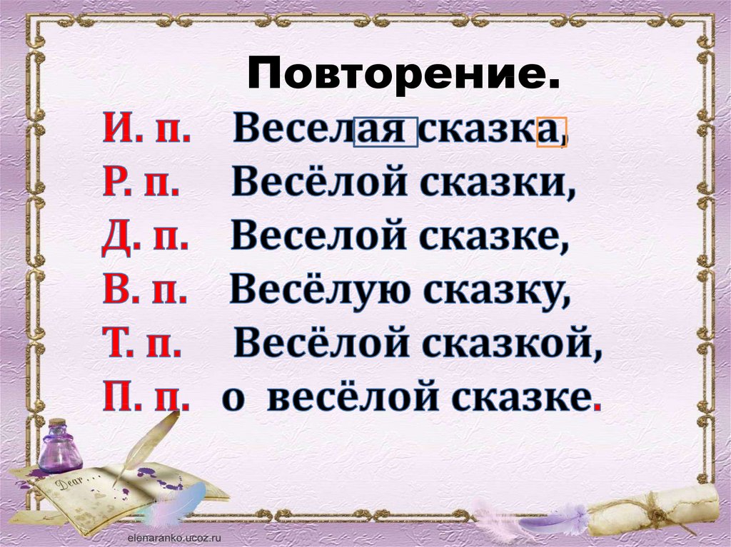 Обобщение знаний об имени прилагательном 3 класс презентация