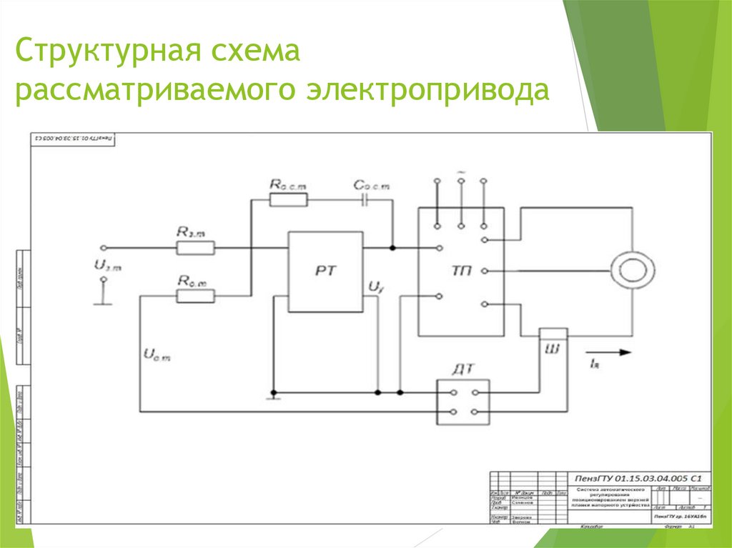 Электрическая схема автоматического регулирования