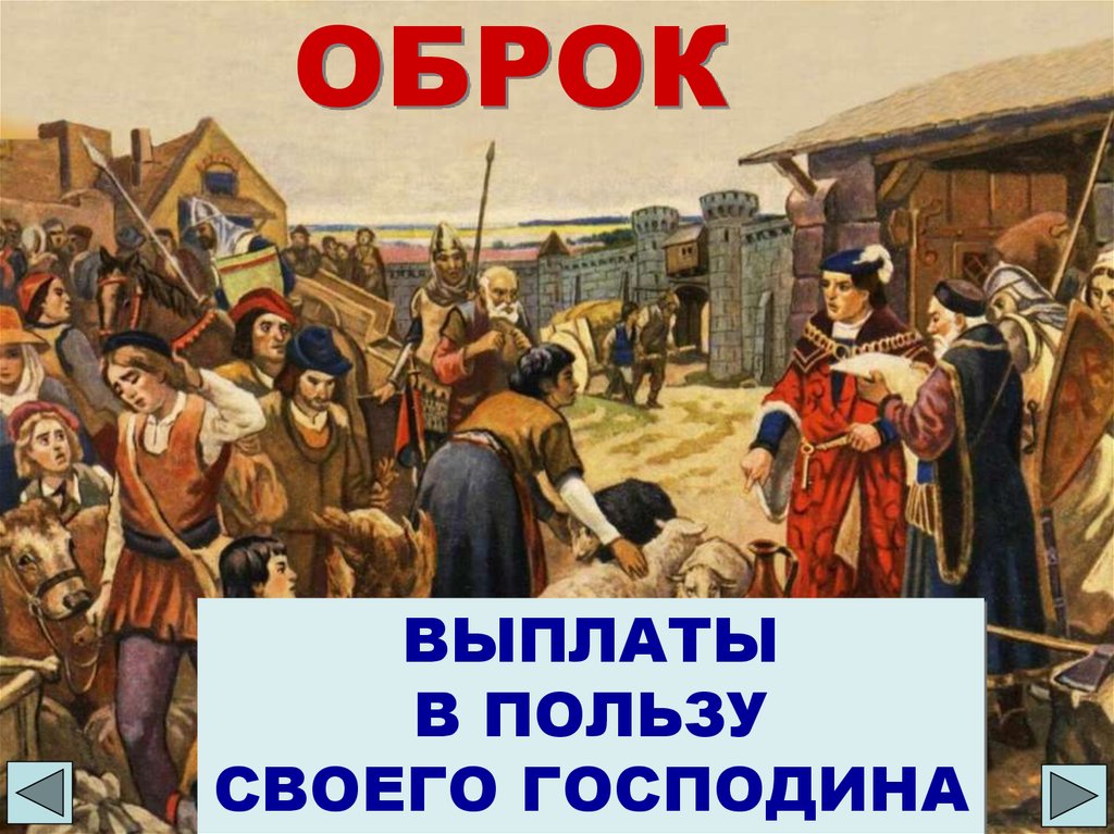 Что такое оброк. Средневековая деревня оброк. Оброк это. Оброк на Руси.