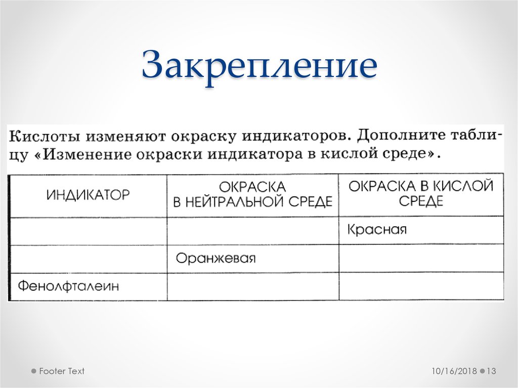 Закрепление