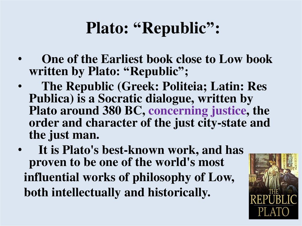 Plato: “Republic”: