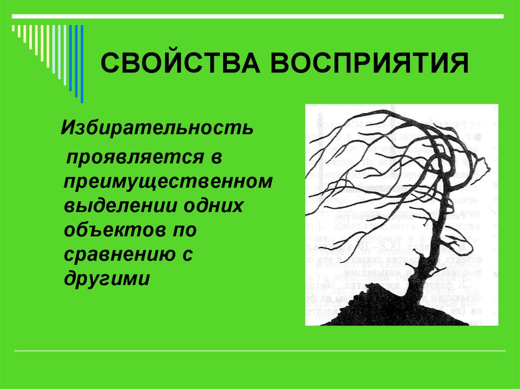 В способности человека узнавать предмет по неполному изображению обнаруживается такое свойство восприятия как