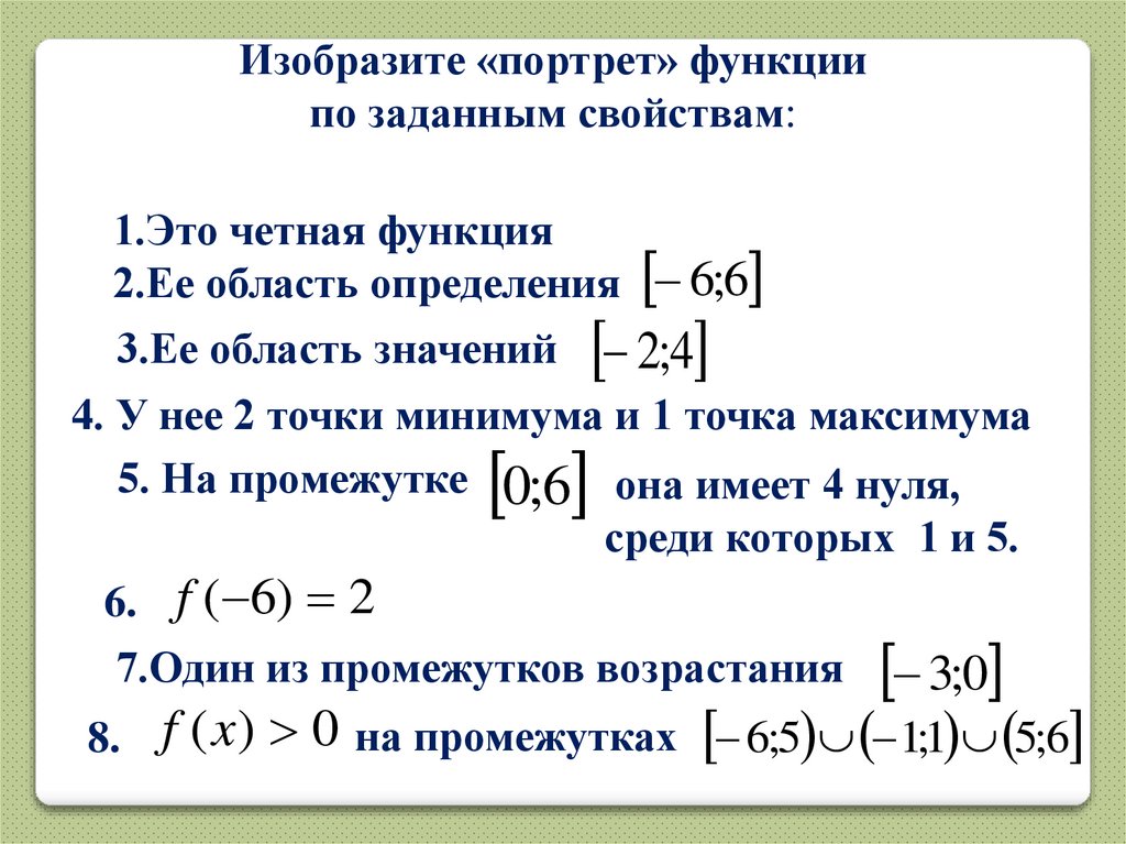 Функции и их свойства и графики презентация