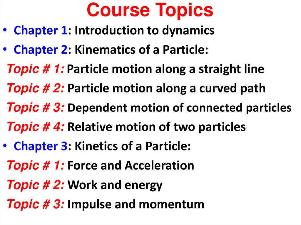 Course Topics