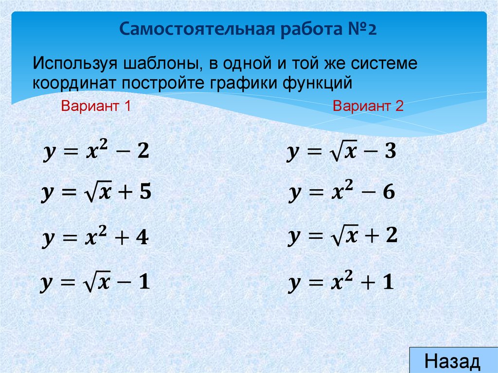 Самостоятельная работа №2