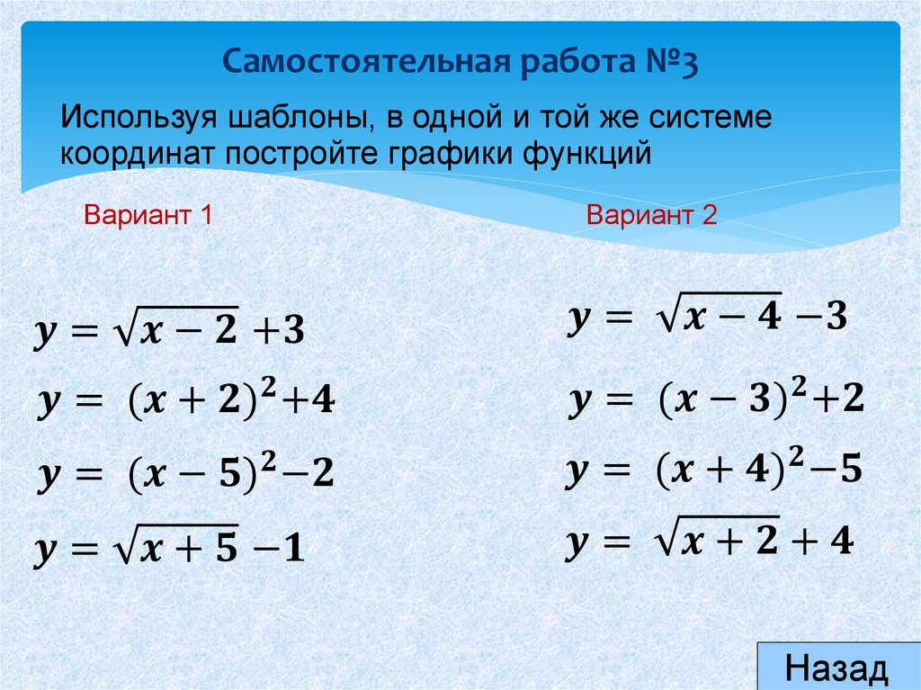 Самостоятельная работа №3