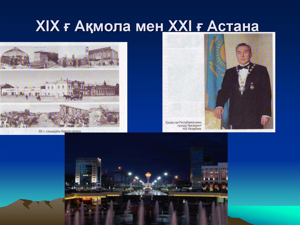 XIX ғ Ақмола мен XXI ғ Астана