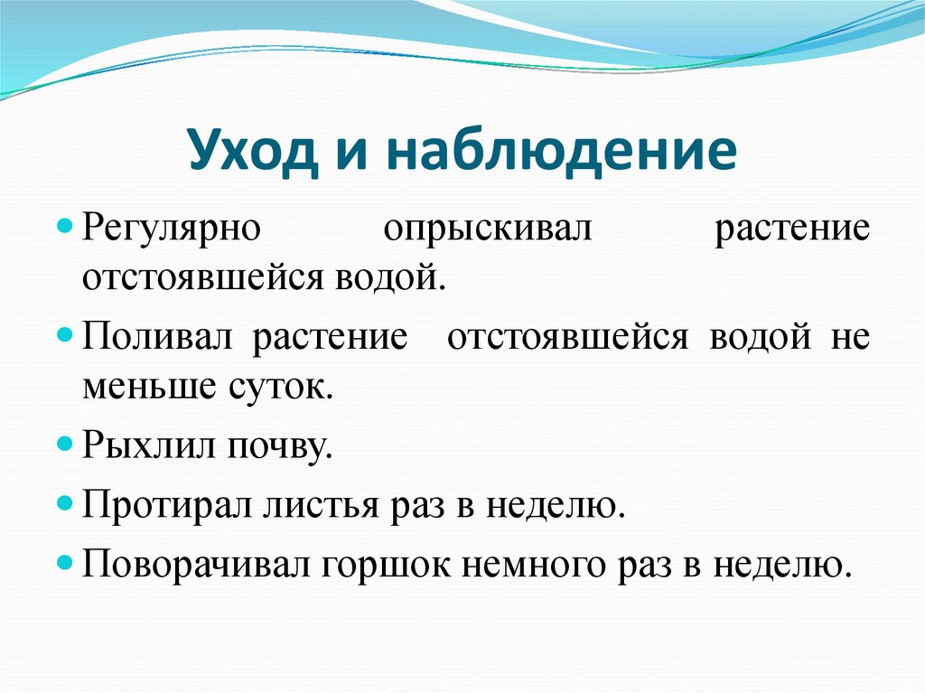 Наблюдение и уход. Уход и наблюдение за товарами.