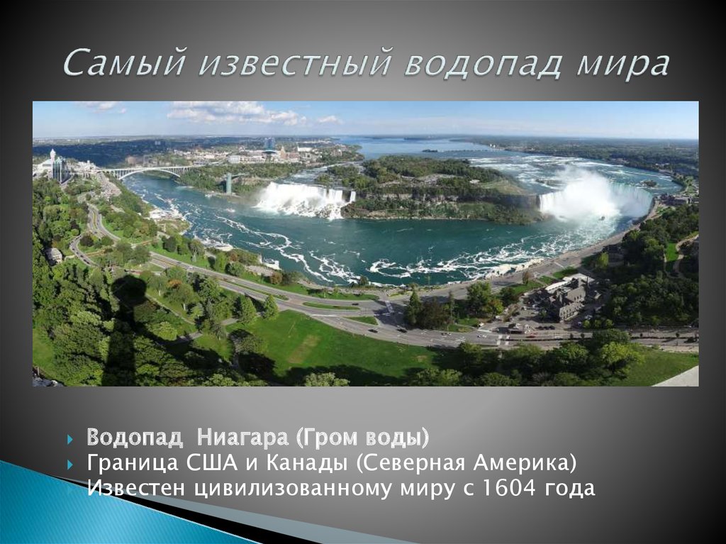 Водопады мира проект