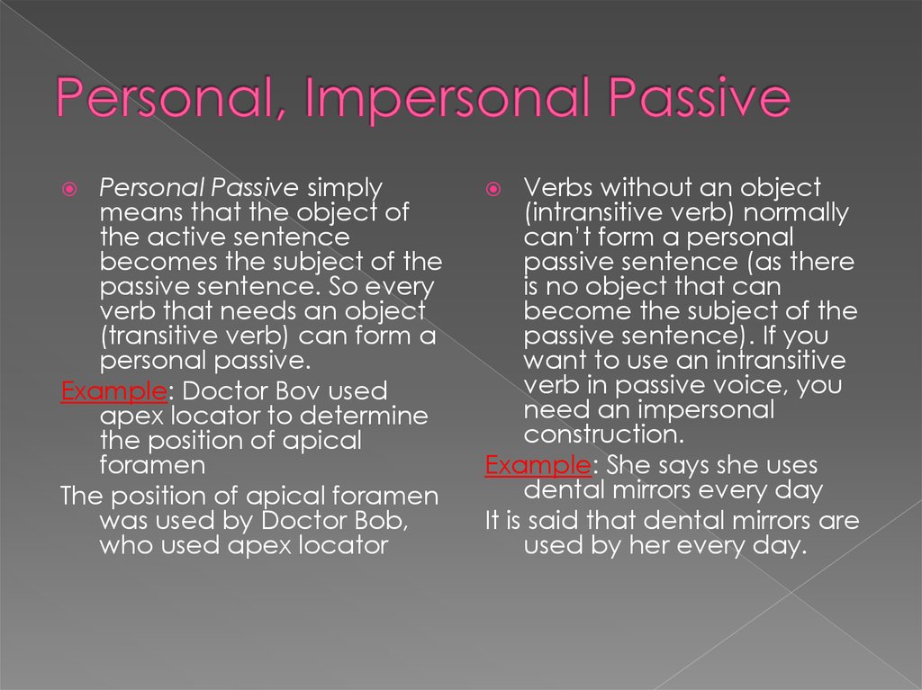 Passive person. Personal impersonal Passive Constructions. Impersonal Passive Constructions правила. Passive Voice personal impersonal.