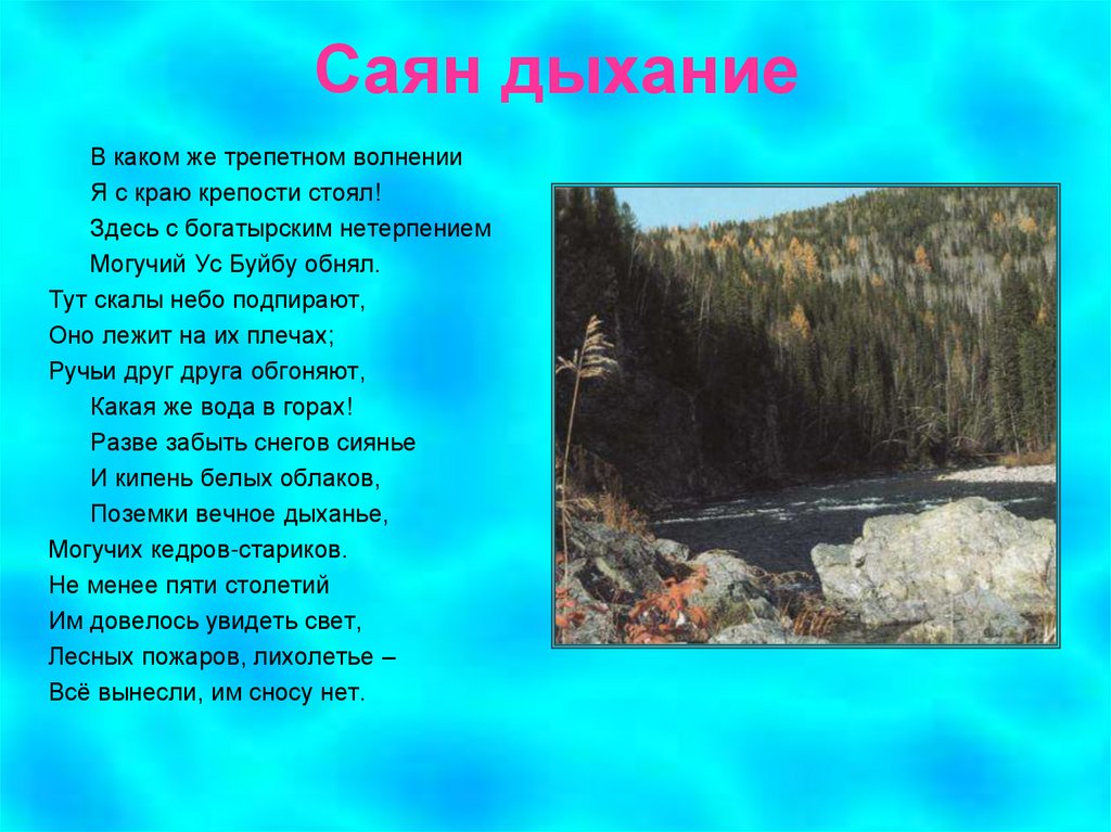 Саяны текст. Саяны стих. Стихи с природой Саян. Горы Саяны сообщение. Сообщение о Саянах.