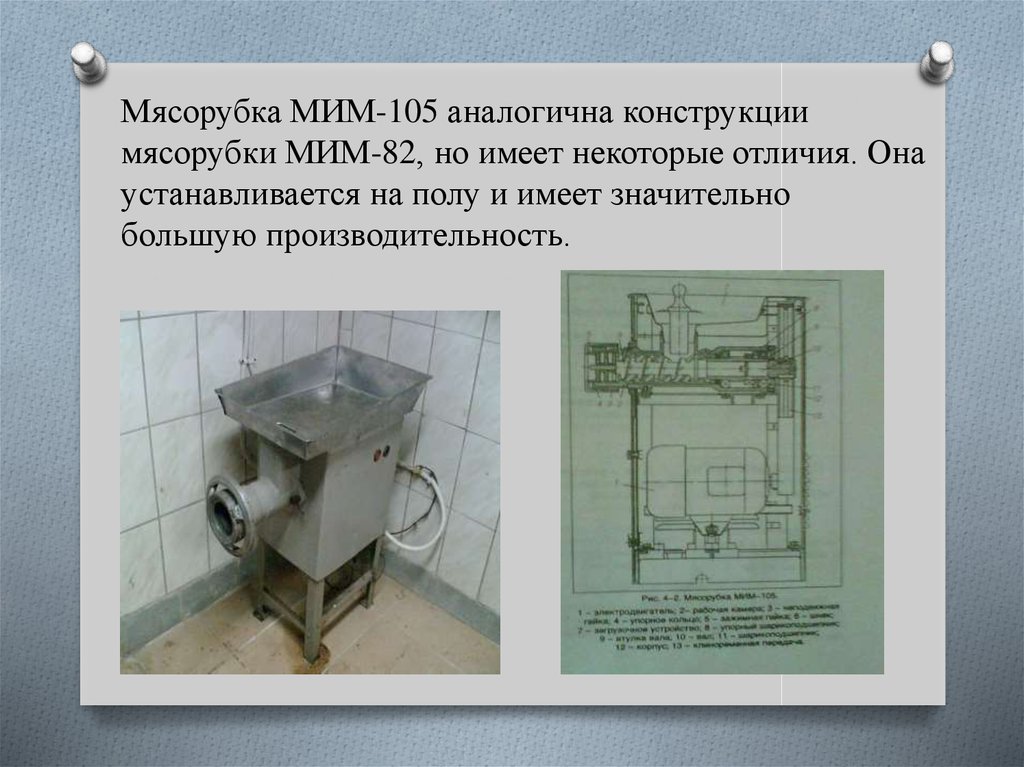 Контрольная работа по теме Мясорубка МИМ–105М