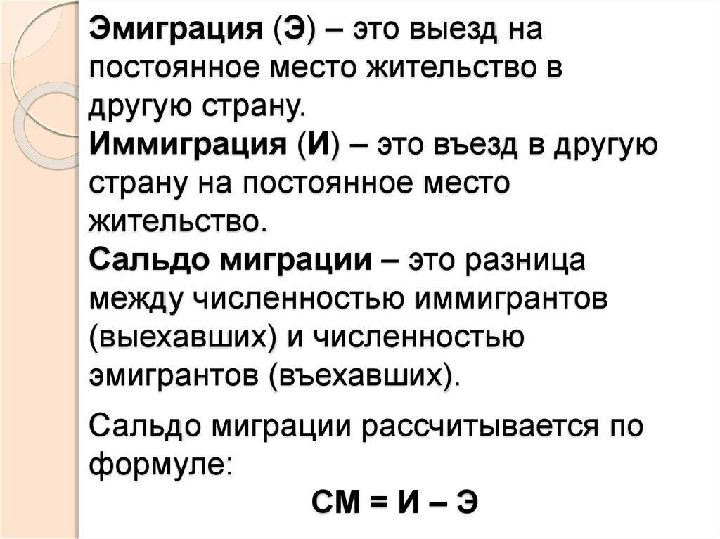 Постоянное место. Сальдо миграции. Отрицательное сальдо миграции. Сальдо миграции формула. Эмиграция это постоянное место жительства.