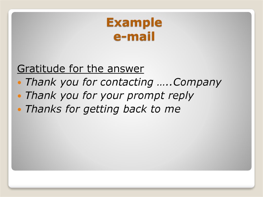 Example e-mail