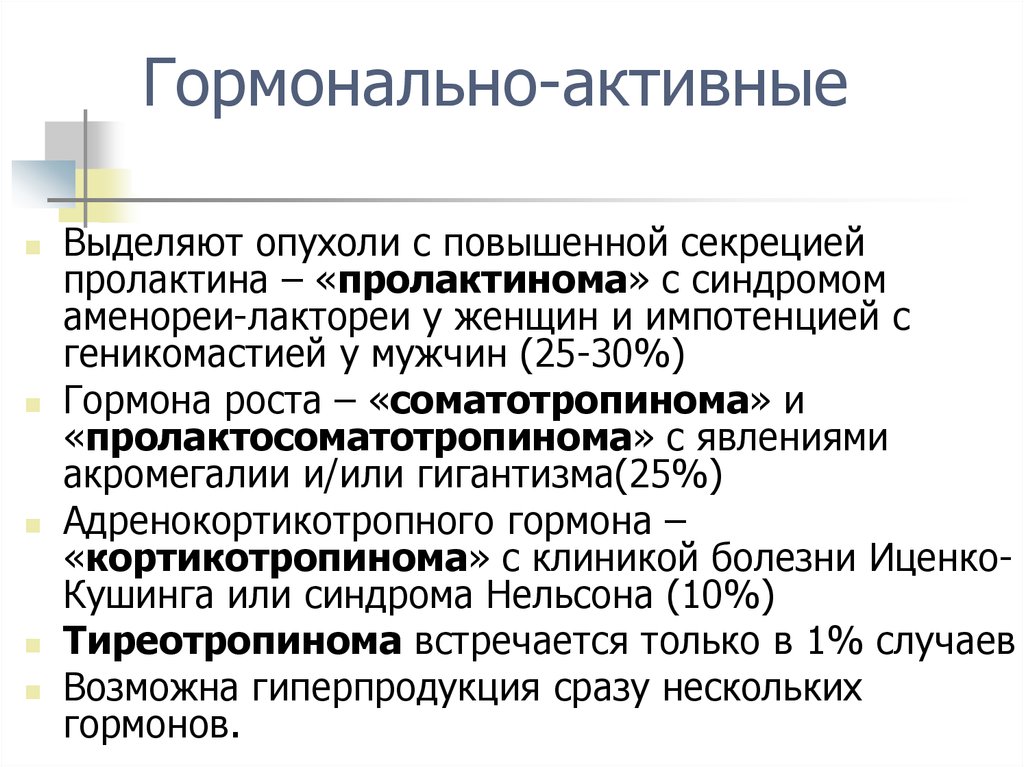 Гормонально активные опухоли надпочечников