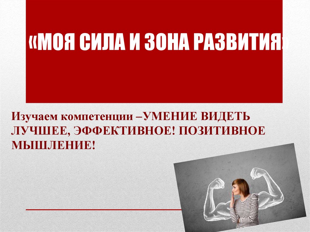 «моя сила и зона развития»