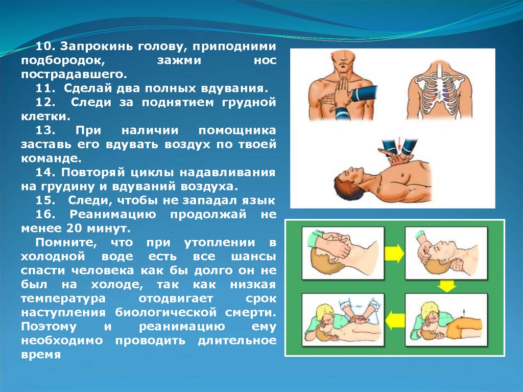 Оказание первой помощи утопающему презентация