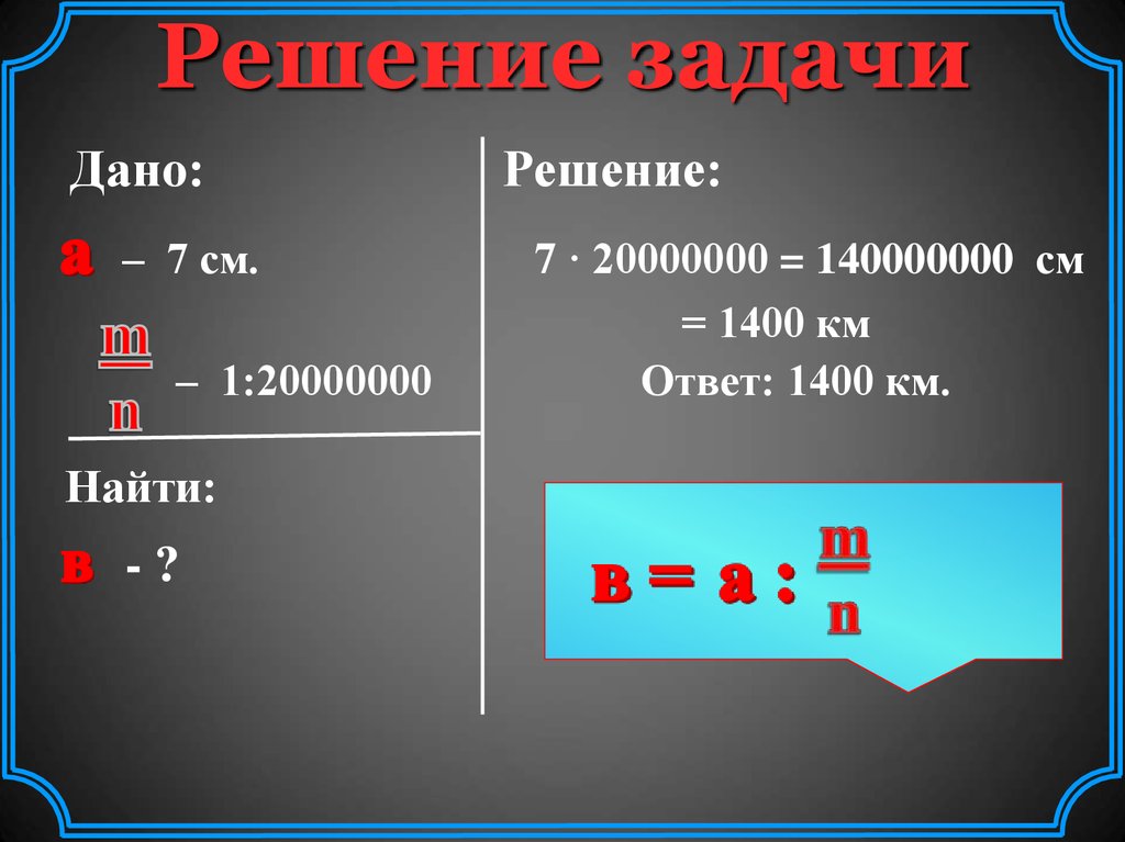 Презентация 6 класс масштаб