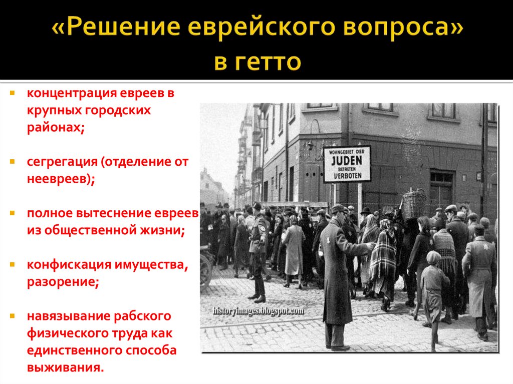 Ограничение евреев. Еврейский вопрос. Окончательное решение еврейского вопроса.