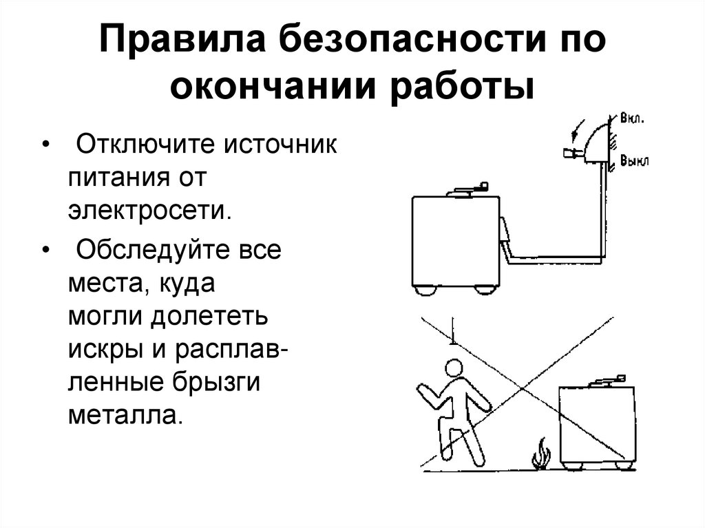 По окончании работы. Требования к безопасности при сварке картинка. Правила подключения электросварочных установок. Безопасное окончание работы. Документация на электросварочную установку.