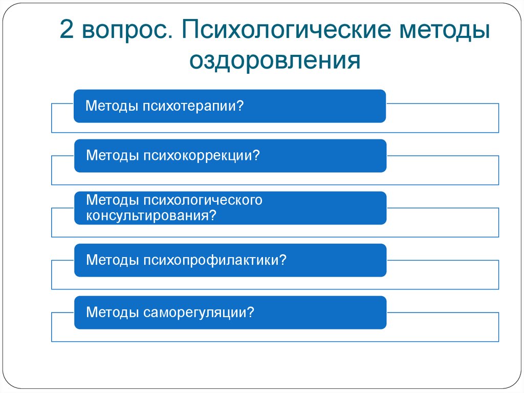 Психологический вопрос 2. Психологические вопросы. Методы психологического оздоровления. Способы оздоровления. Психические вопросы.