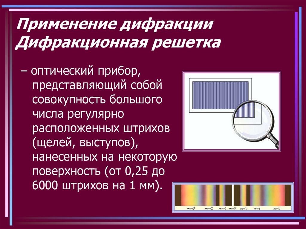 Дифракция дифракционная решетка 11 класс презентация - 88 фото